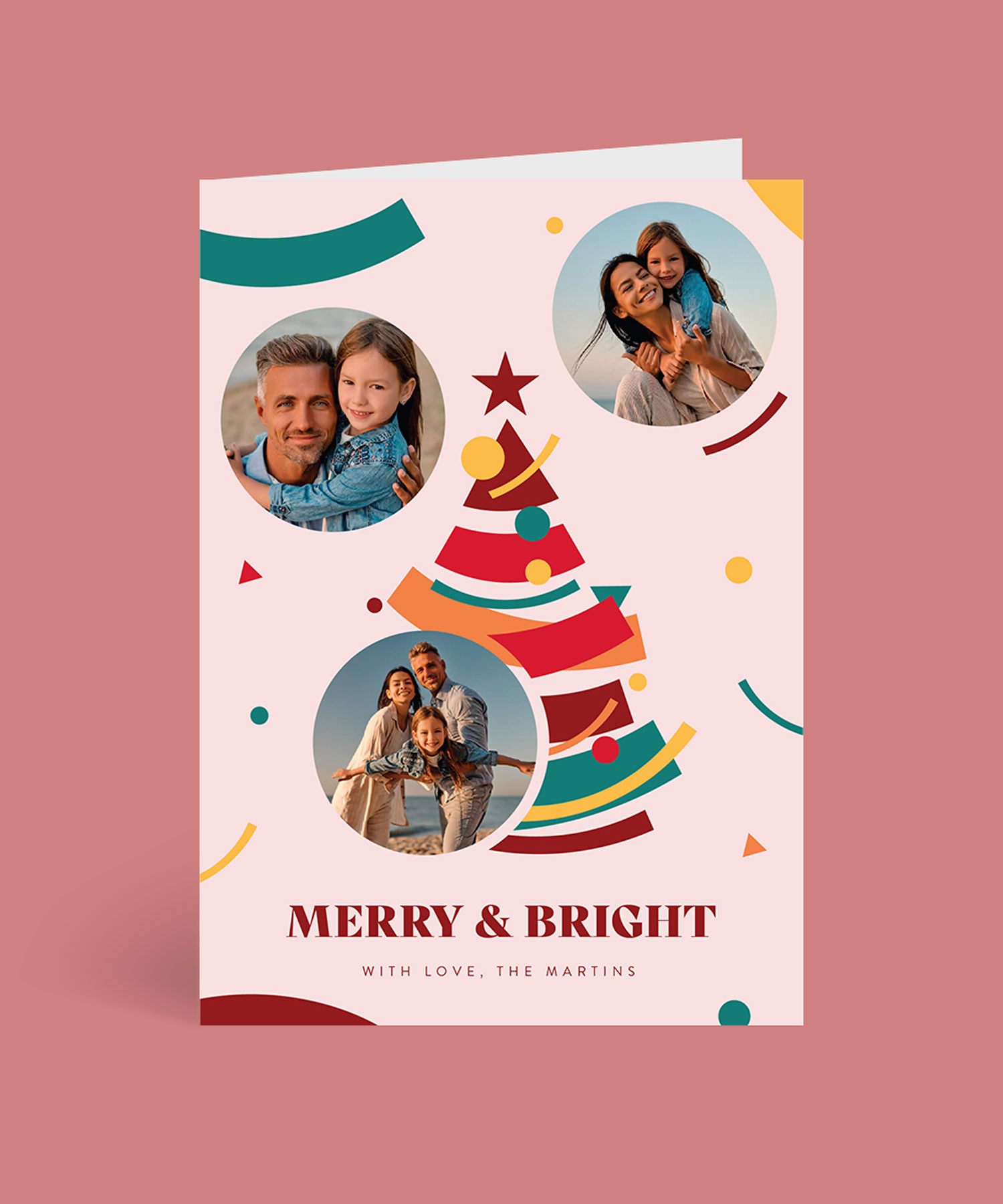 Geometric Shapes Christmas Cards - Digital Printing design preview