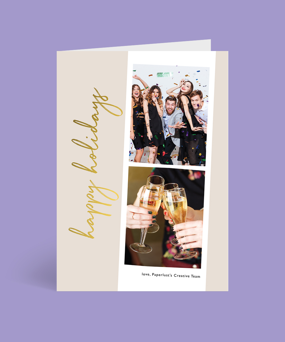 Vacanza Holiday Cards - Metallic Prints design preview