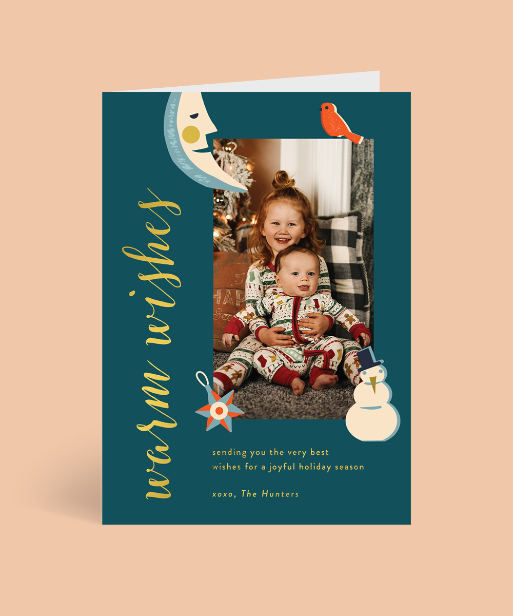 Vintage Holidays Holiday Cards - Metallic Prints design preview