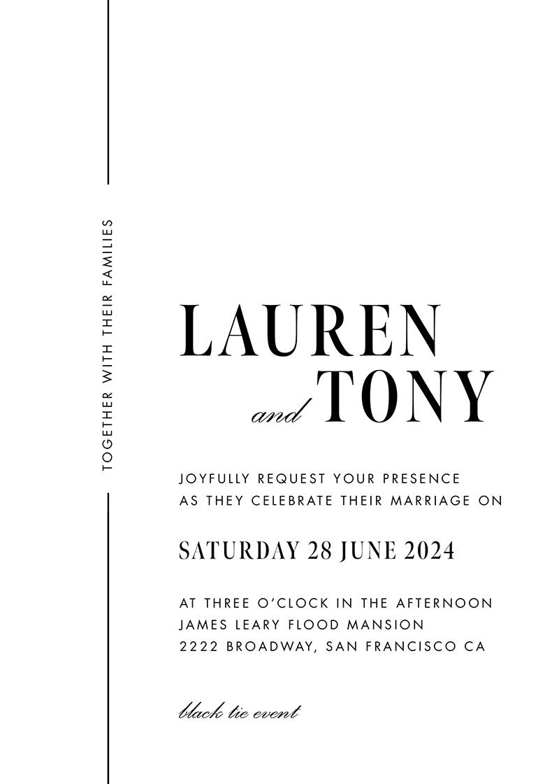 Sofia Wedding Invitations - Digital Printing design preview