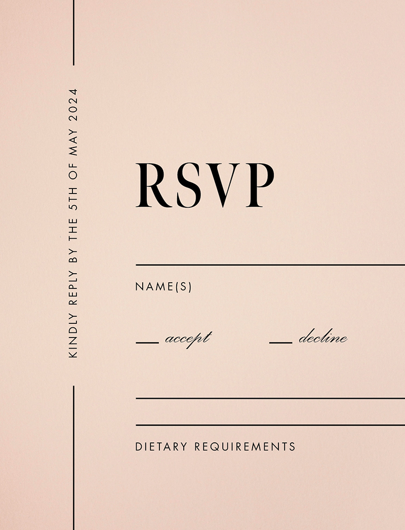Sofia RSVP Cards - Digital Printing design preview