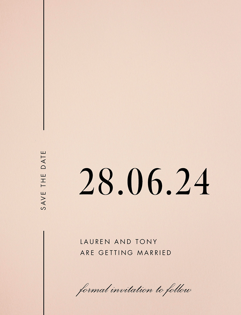 Sofia Save The Date - Digital Printing design preview