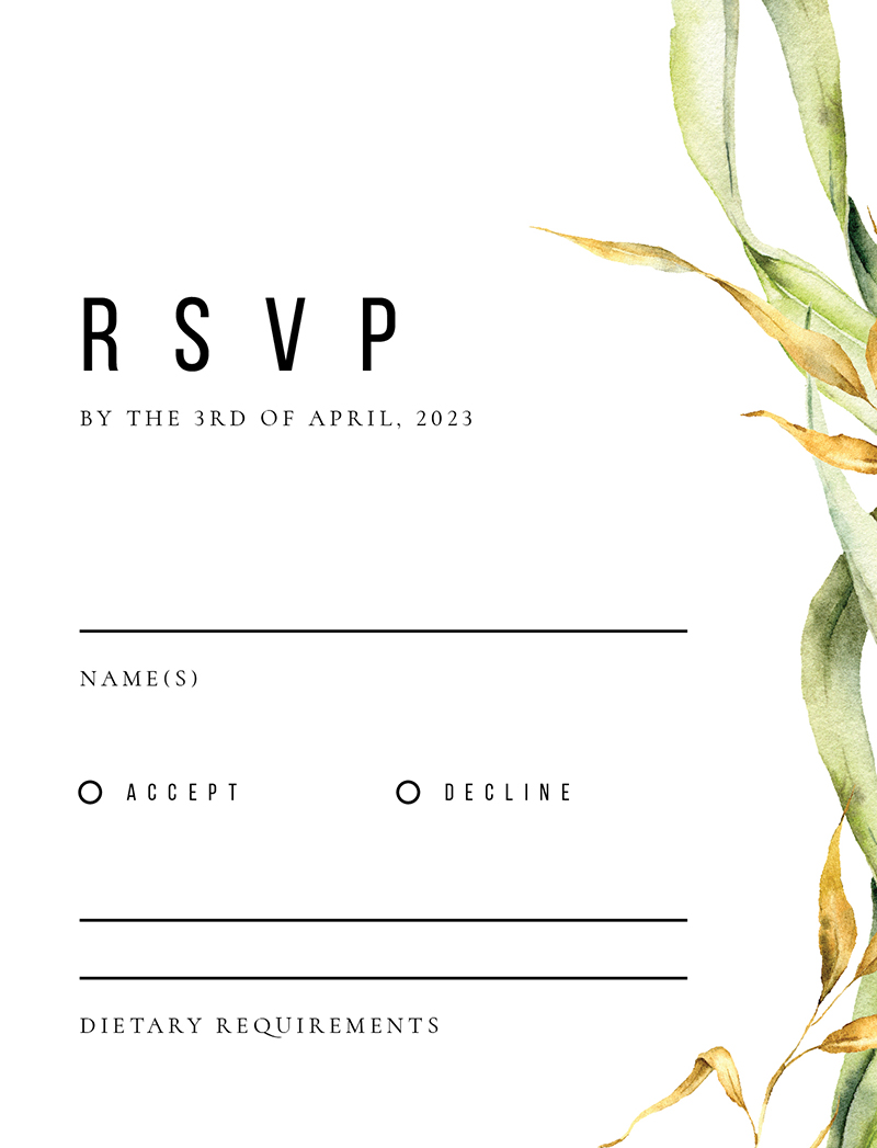 The River RSVP Cards - Digital Printing design preview
