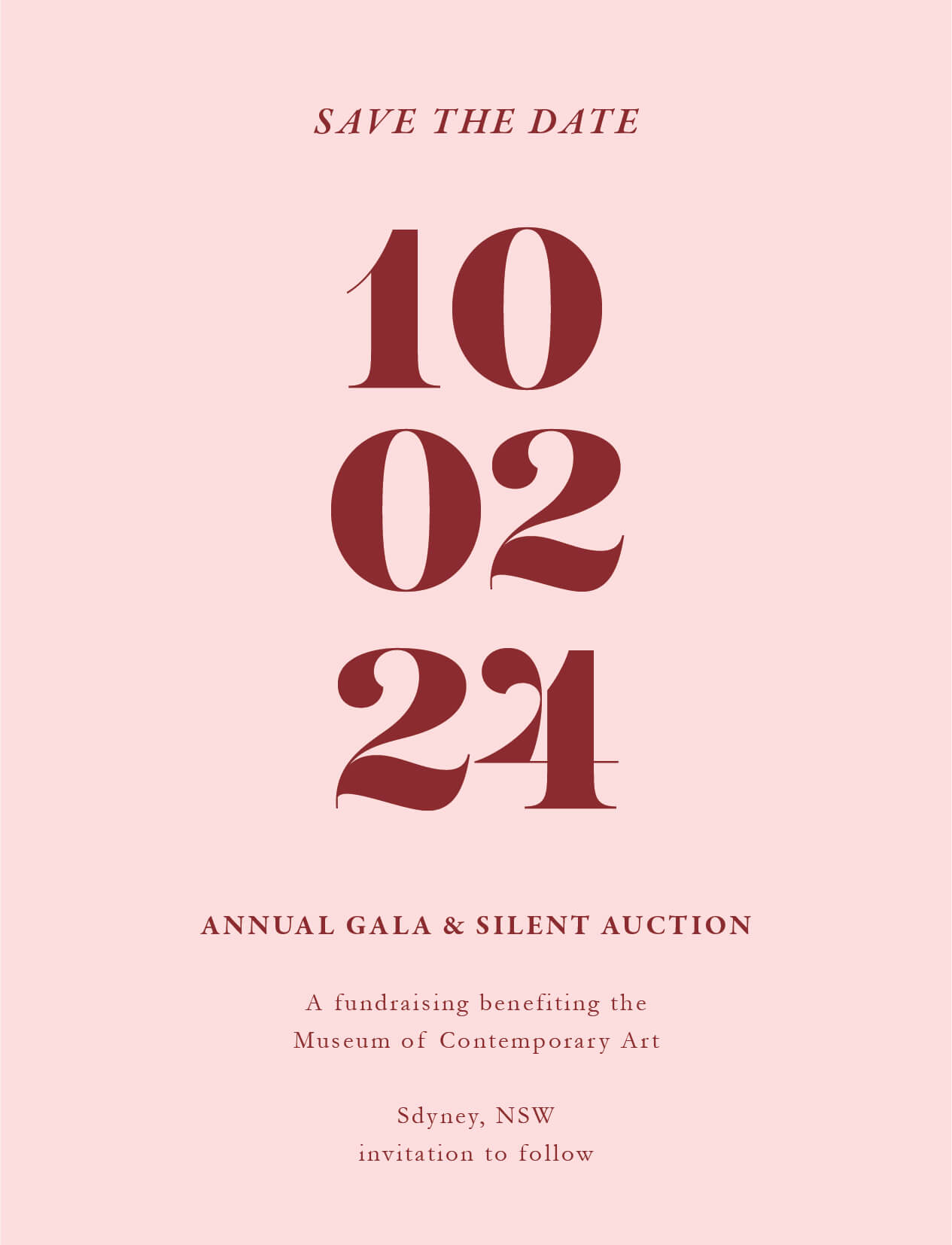 Bold Luxe Save The Date - Digital Printing design preview