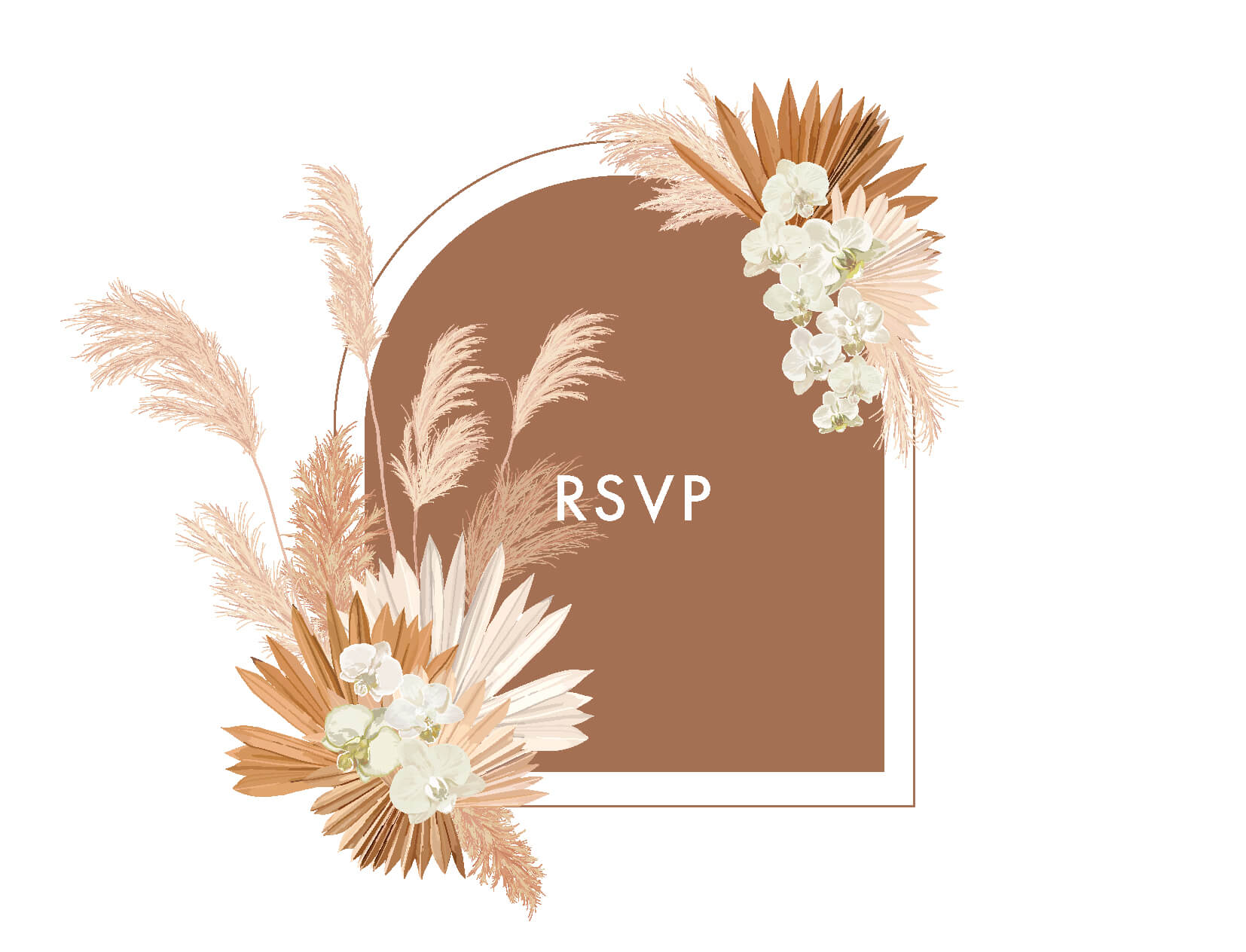 Terracotta Arch RSVP Cards - Digital Printing design preview