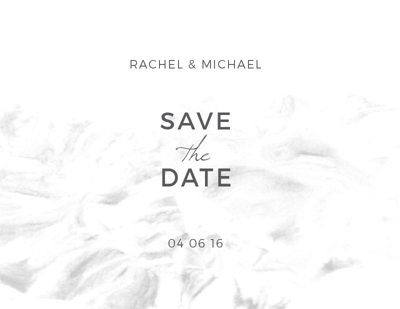 Modern Marble Save The Date - Digital Printing design preview