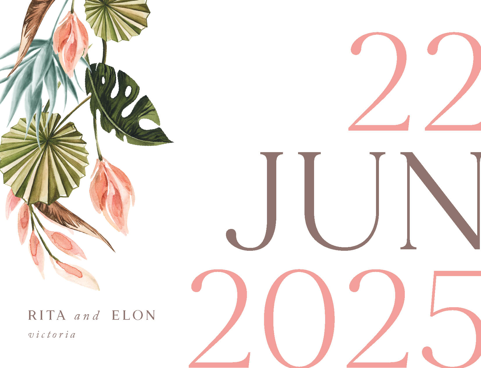 Island Breeze Save The Date - Digital Printing design preview