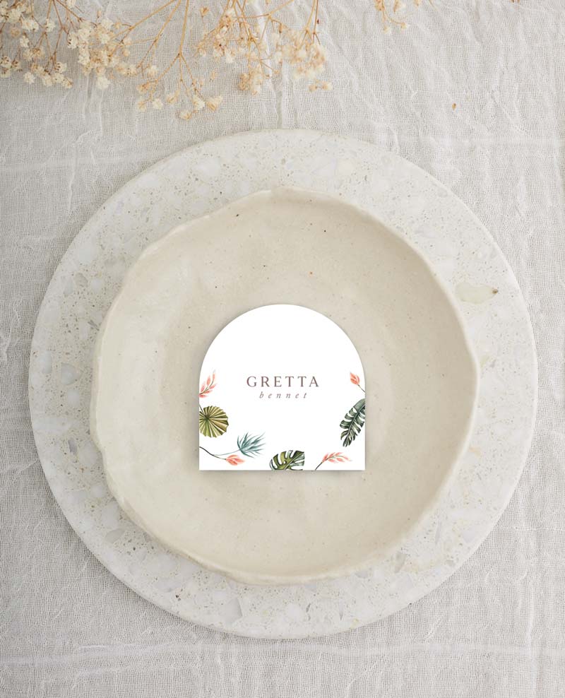 Island Breeze Wedding Place Cards - Digital Printing design preview
