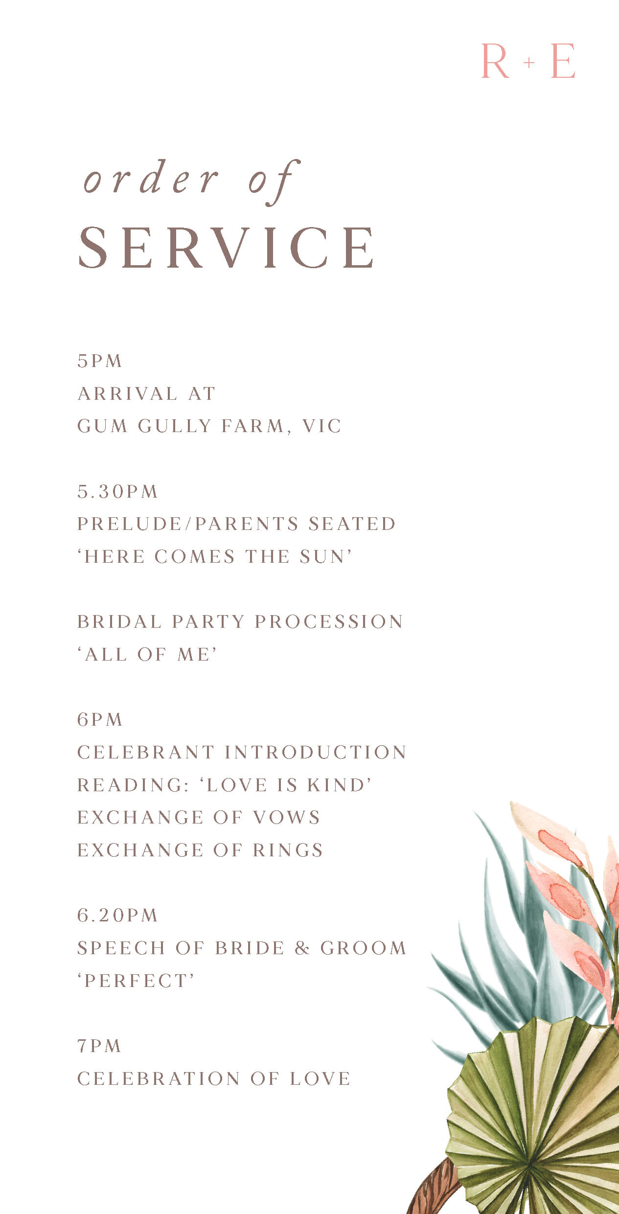 Island Breeze Wedding Programs - Digital Printing design preview