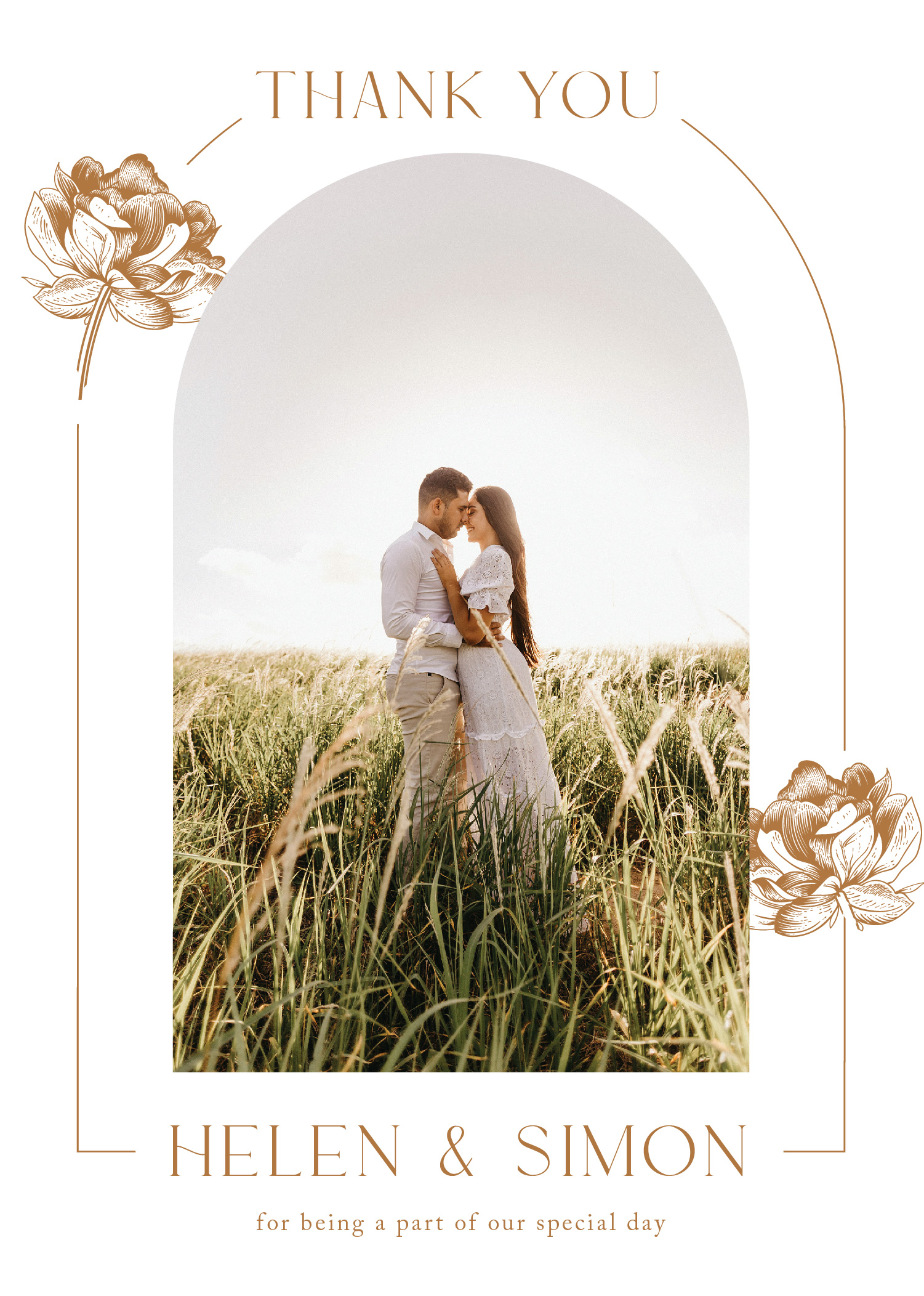 Jin Mudan Wedding Thank You Cards - Digital Printing design preview