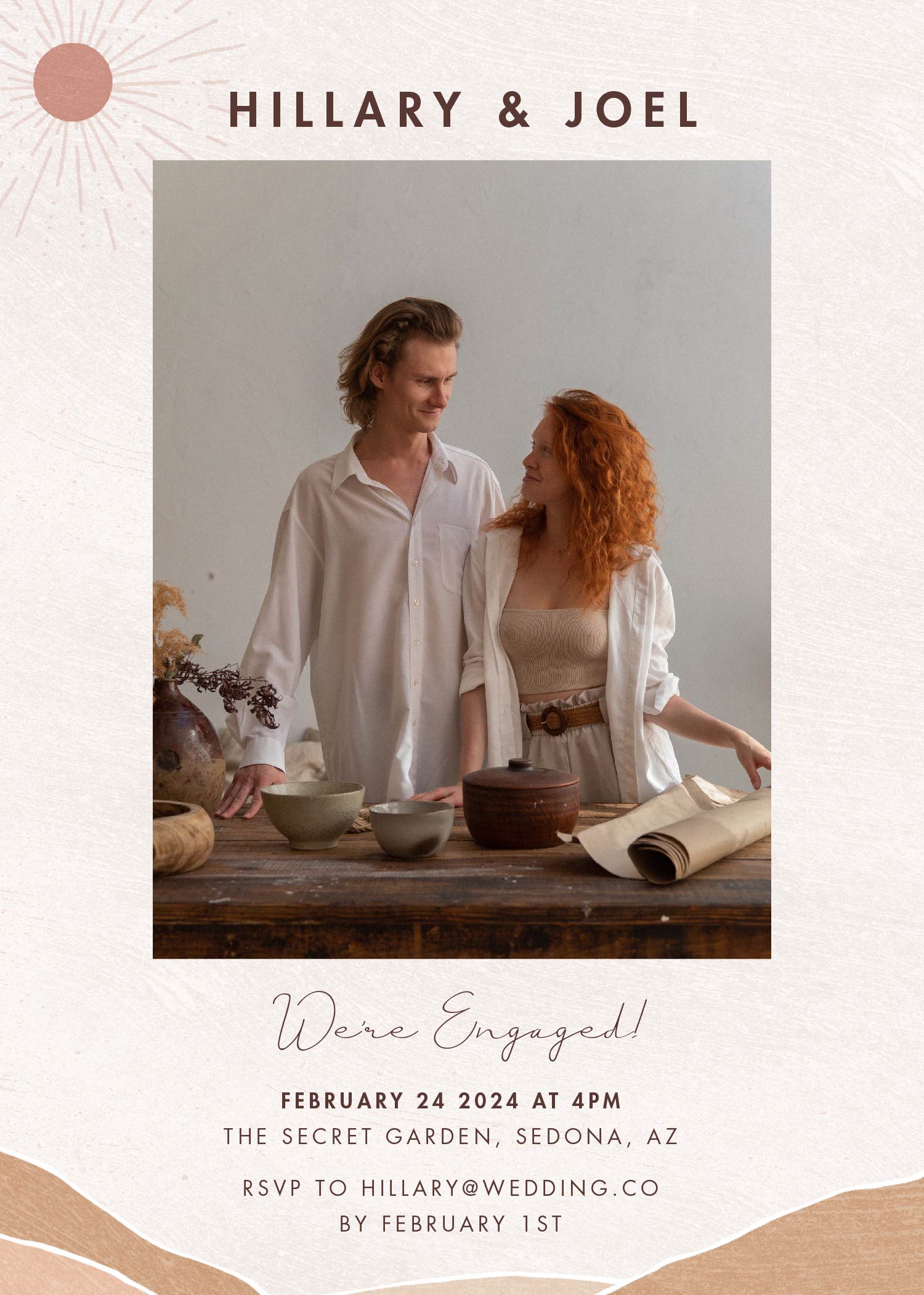Desert Daydream Engagement Invitations - Digital Printing design preview