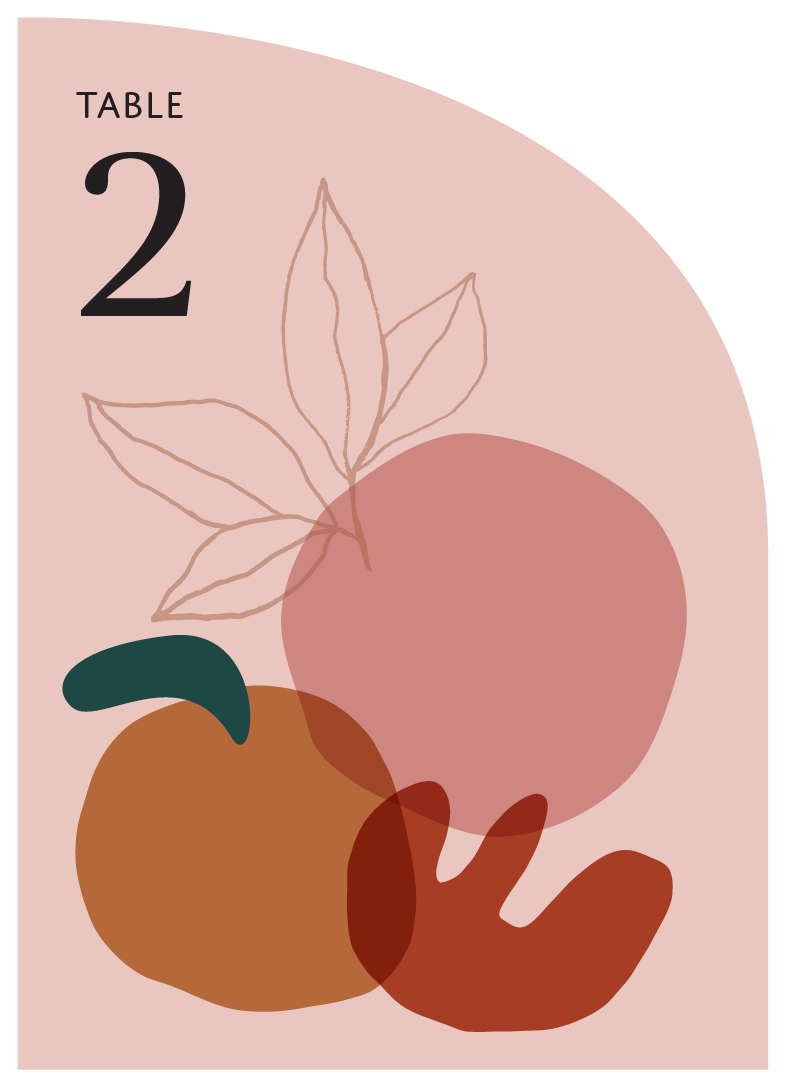 Harvest Table Numbers - Digital Printing design preview