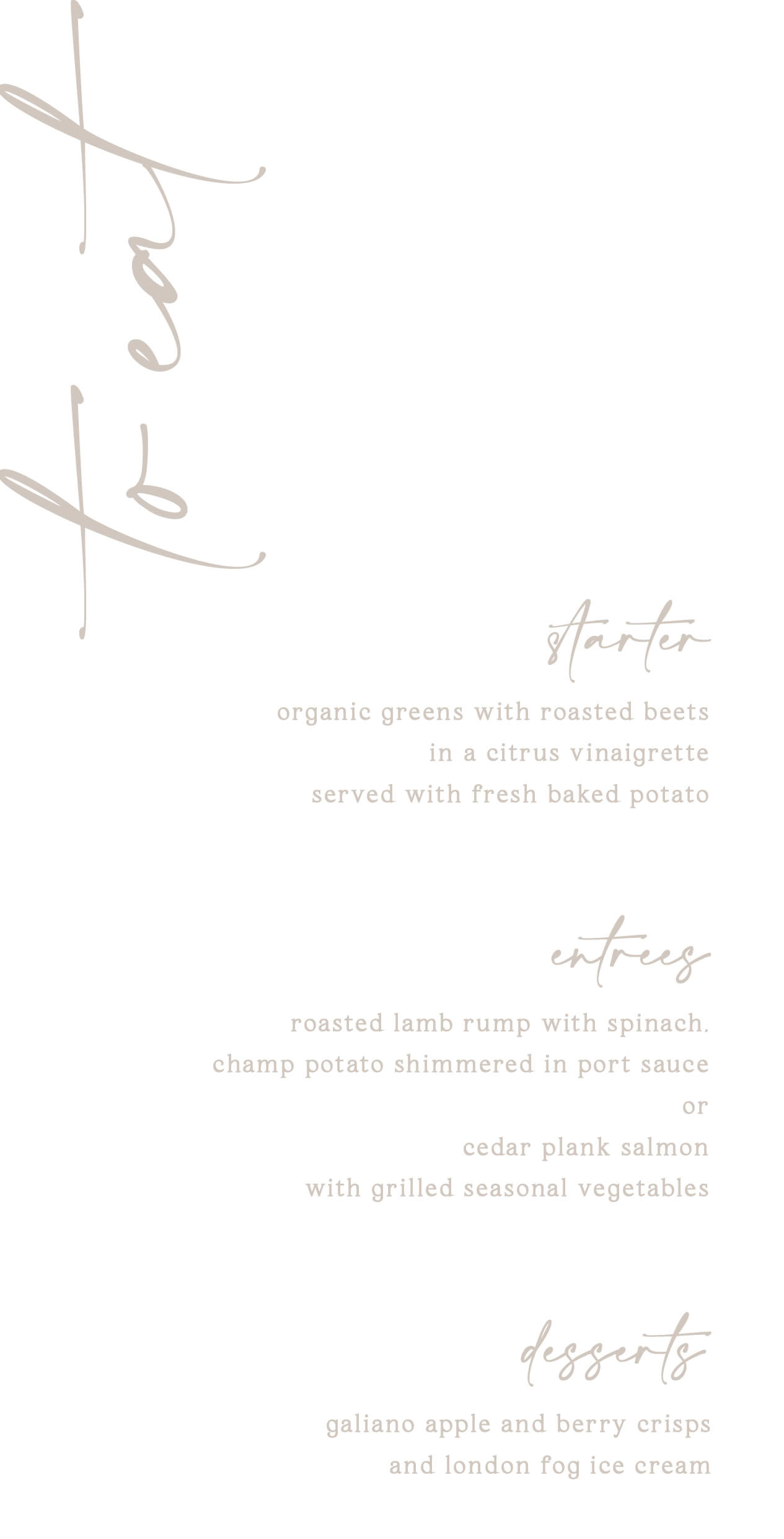 Amaya Wedding Menu - Digital Printing design preview