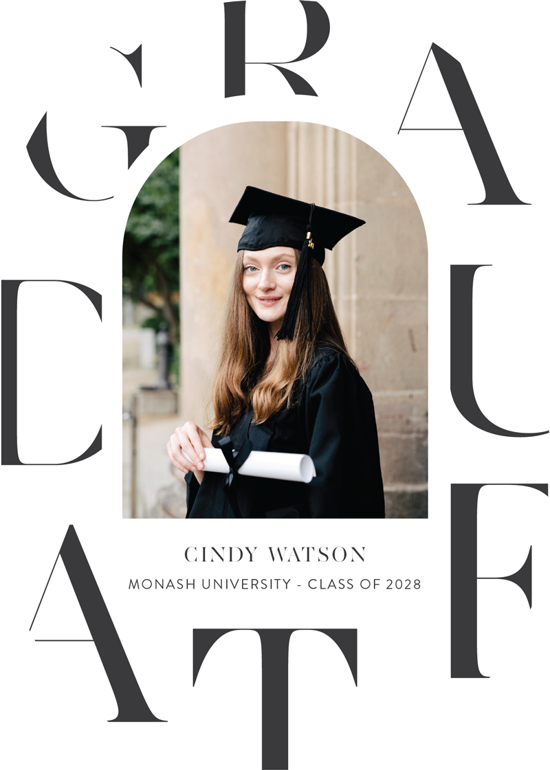 Bold Type Graduation Announcements - Digital Printing design preview