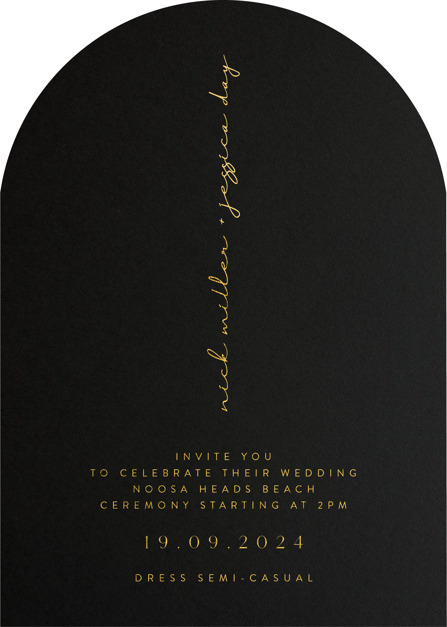 Byron Wedding Invitations - Colour Stock + Foil design preview