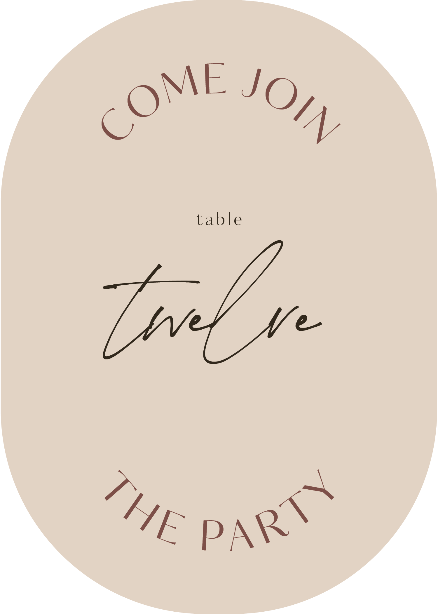Impressionist Table Numbers - Digital Printing design preview