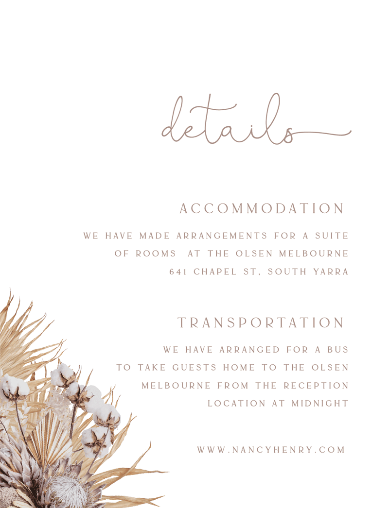Love Garden Information Cards - Digital Printing design preview
