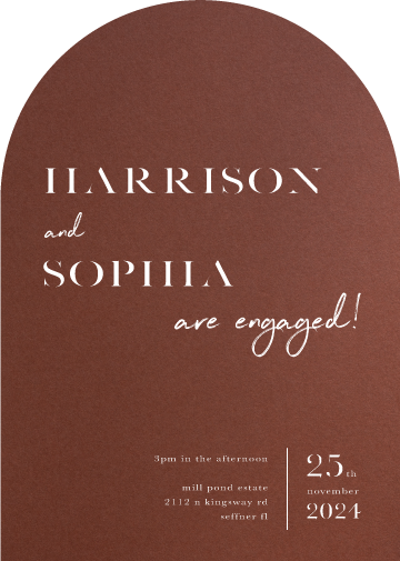 Smoke Engagement Invitations - White Ink design preview
