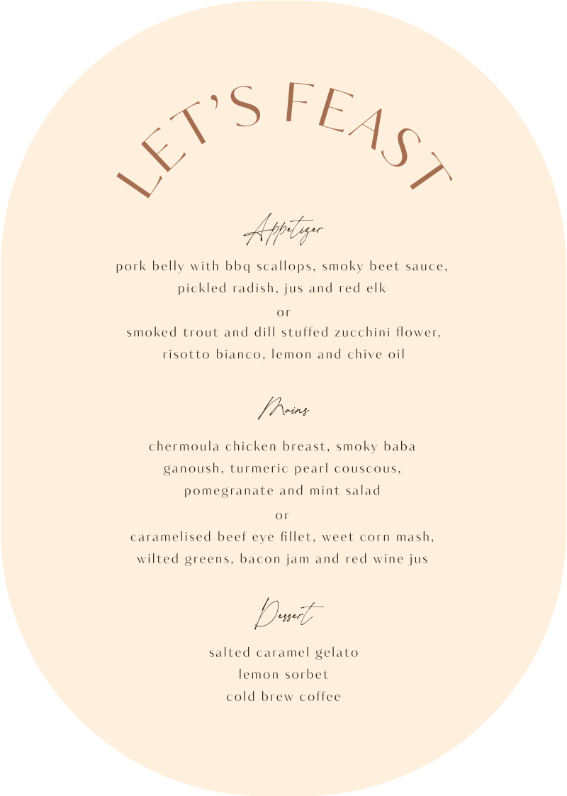 Impressionist Wedding Menu - Digital Printing design preview