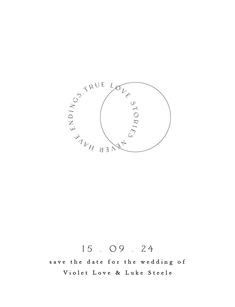 Love Notes Save The Date - Digital Printing design preview