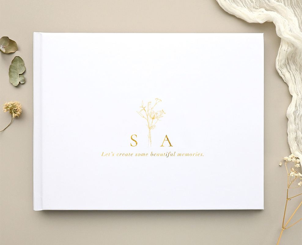 Delilah Wedding Guest Books - Flat Foil design preview