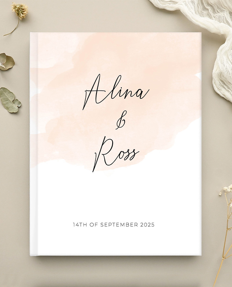 Rosey Wedding Guest Books - Digital Printing design preview