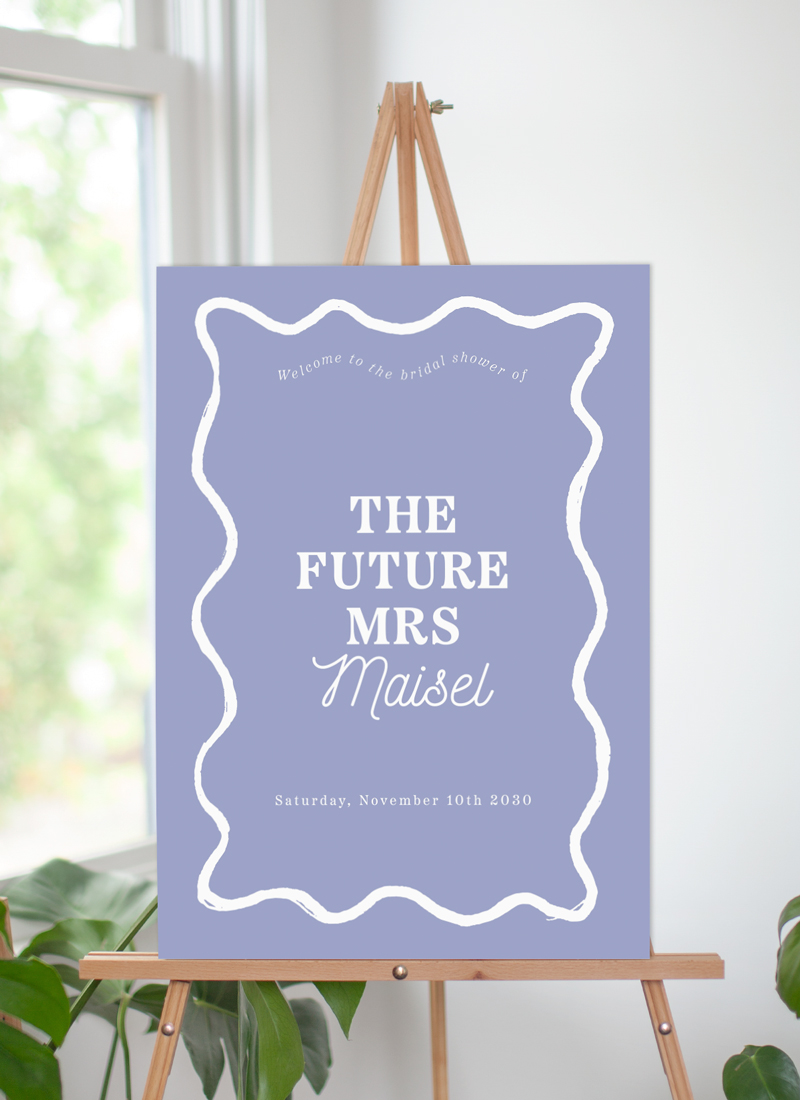 Wiggle Bridal Shower Signs - Digital Printing design preview