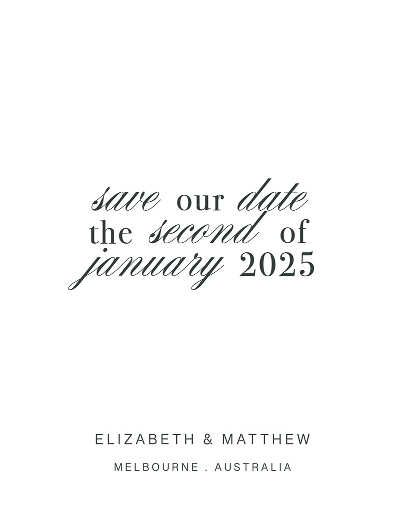 Alysian Save The Date - Digital Printing design preview