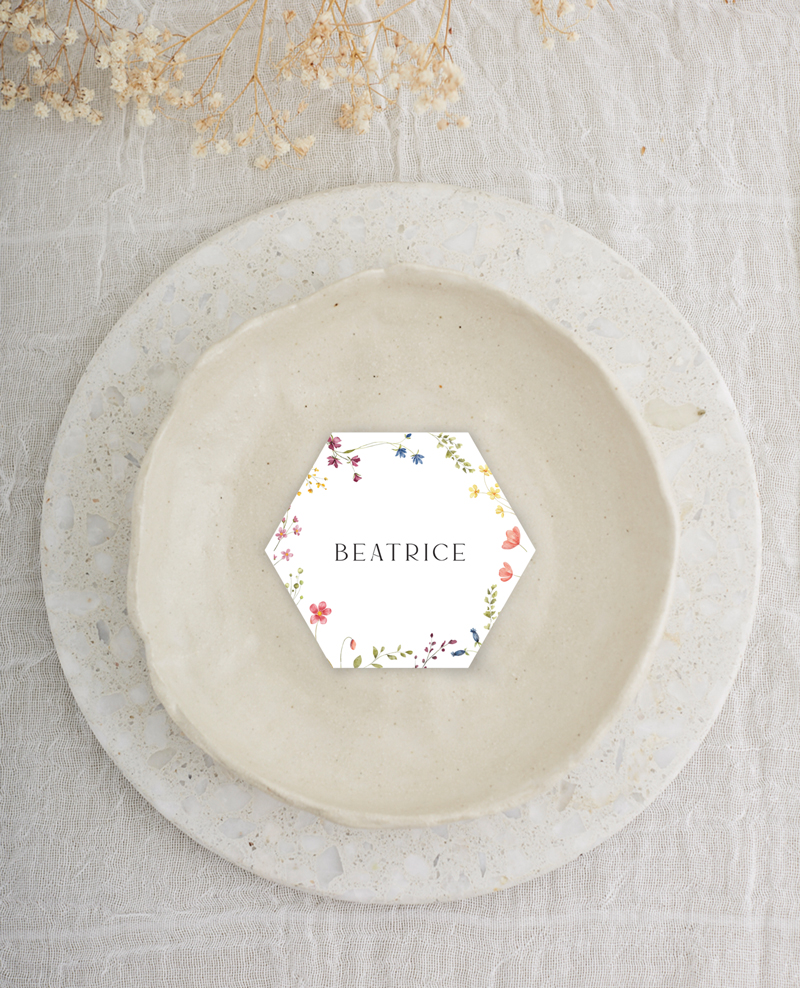 Wild Meadow Wedding Place Cards - Digital Printing design preview
