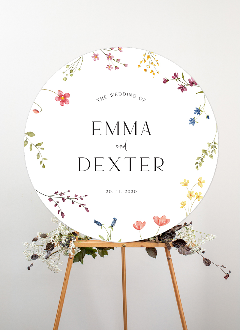 Wild Meadow Wedding Signs - Digital Printing design preview