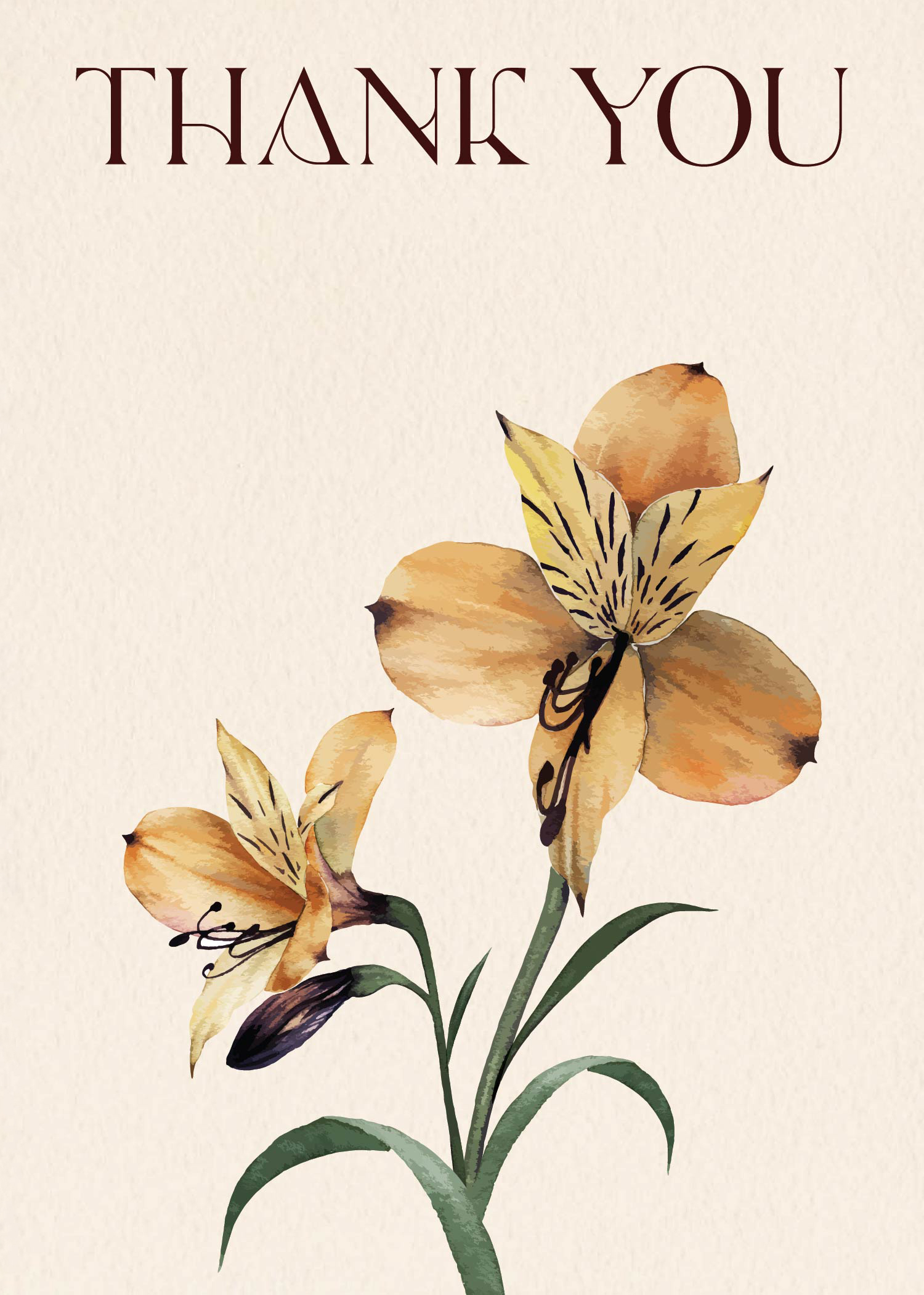 Blooming Thanks Greeting Cards - Digital Printing design preview