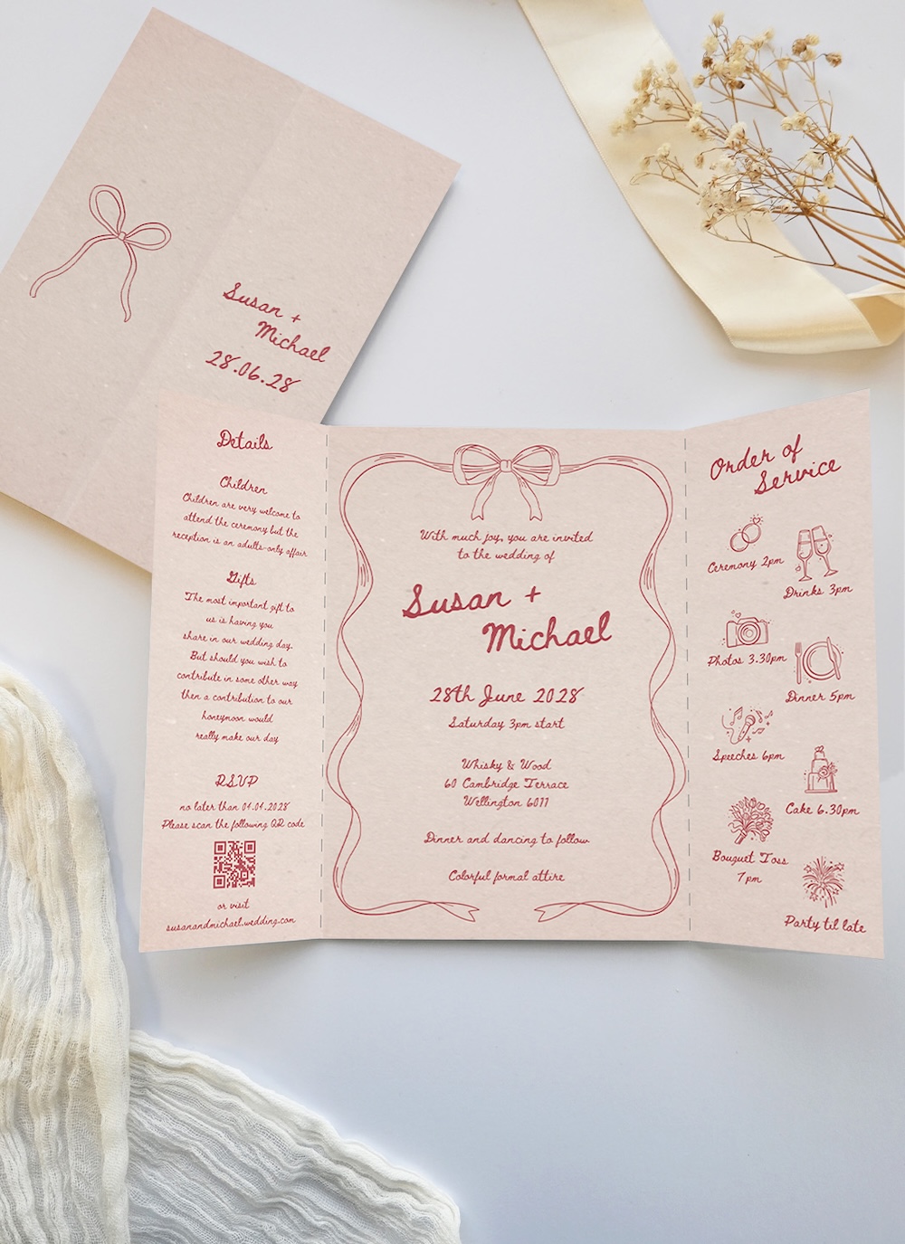 Francesca Wedding Invitations - Digital Printing design preview