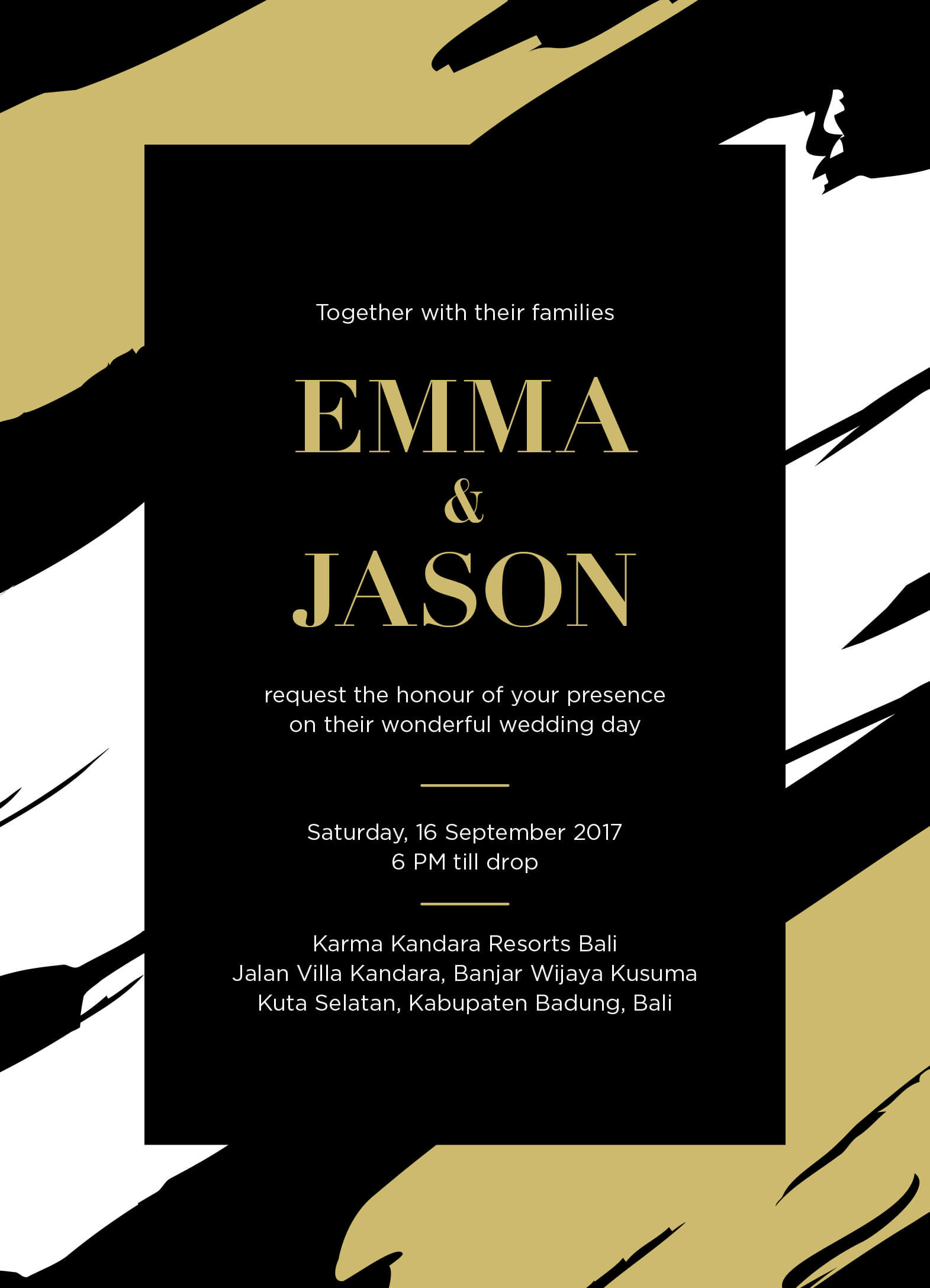Poised Wedding Invitations - Colour Stock + Foil design preview