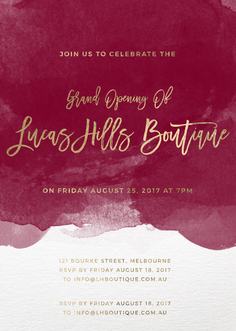 Be Our Guest Corporate Event Invitations - Flat Foil design preview