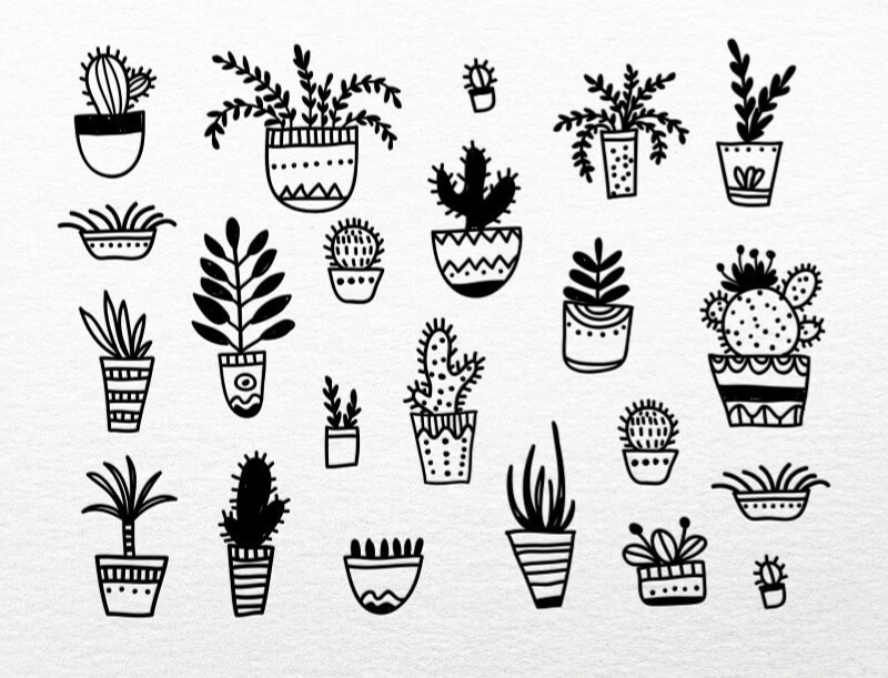 Cactus Greeting Cards - Flat Foil design preview