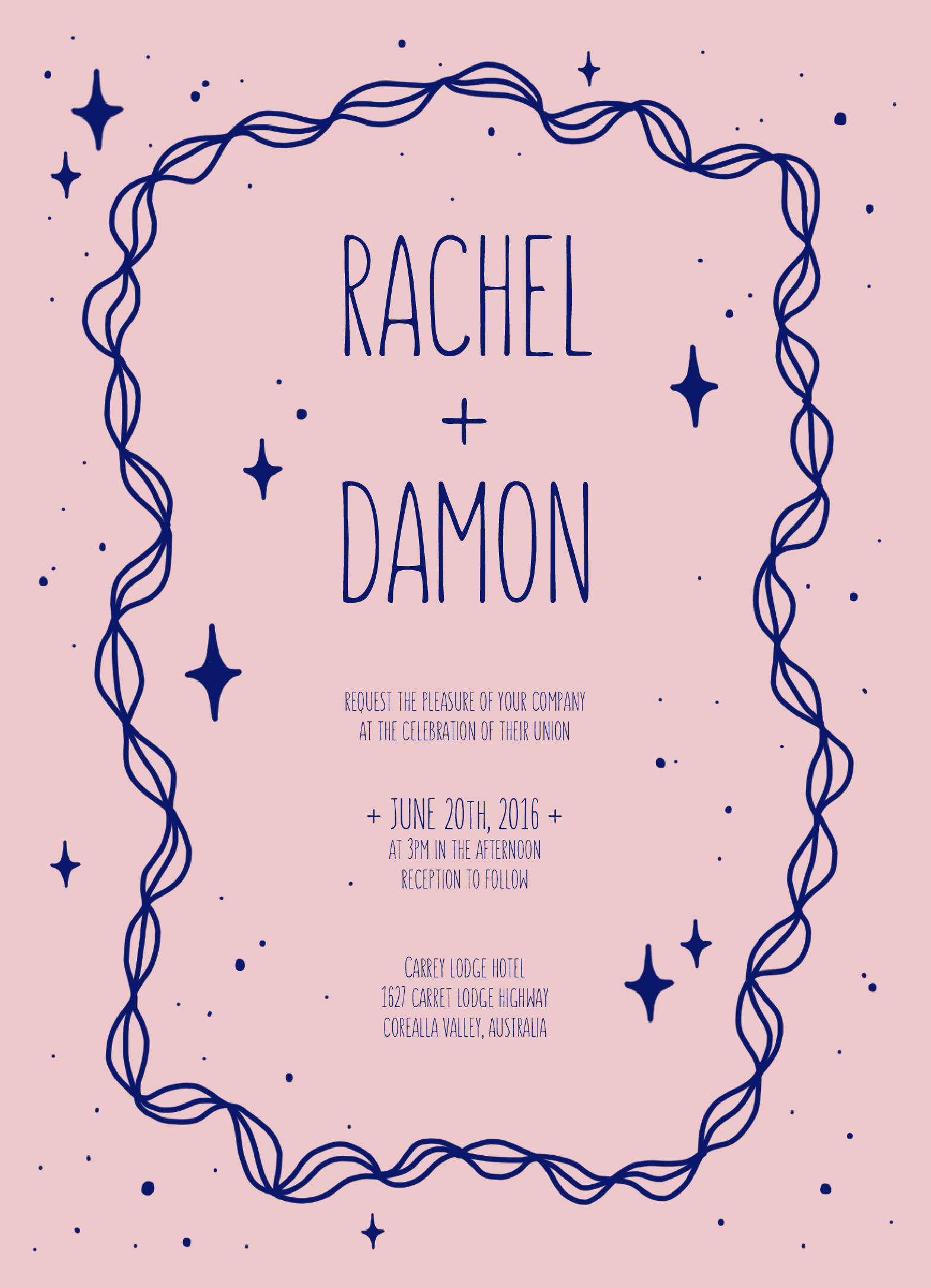 Pinkscape Wedding Invitations - Digital Printing design preview