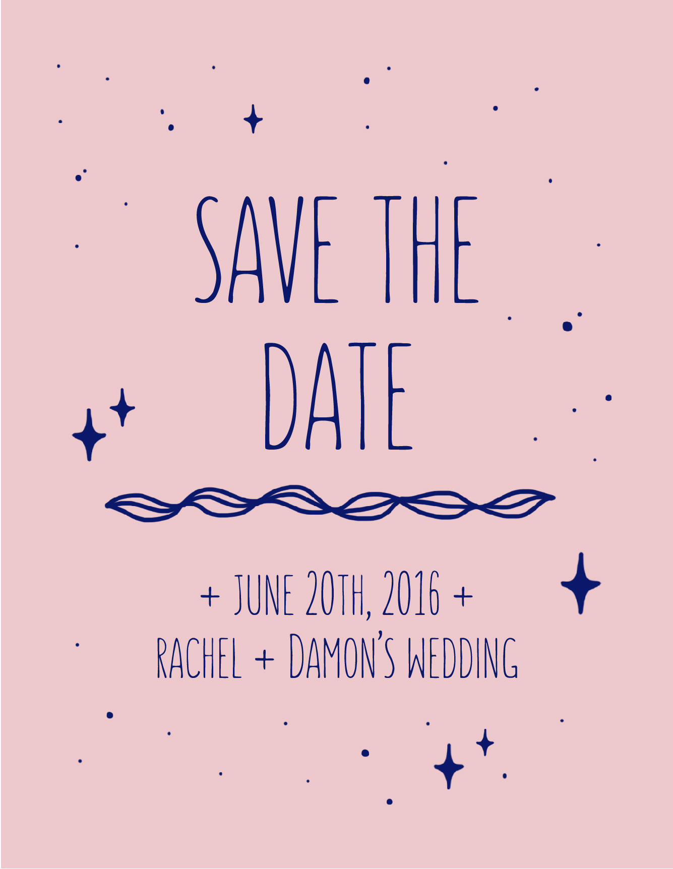 Pinkscape Save The Date - Digital Printing design preview