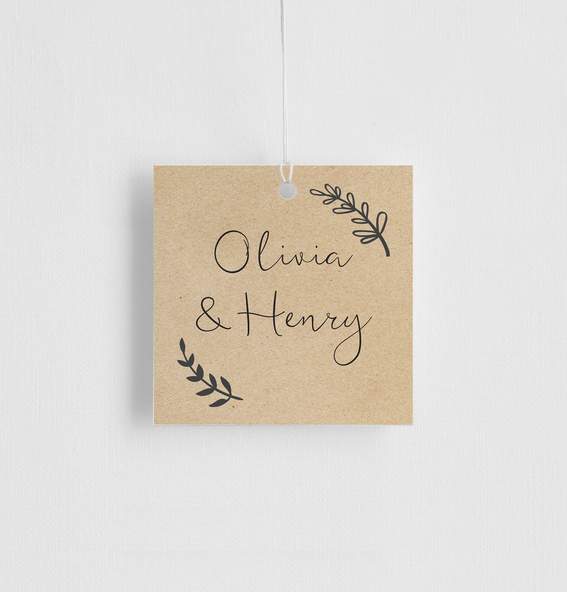 Charcoal Rustic Gift Tags - Digital Printing design preview