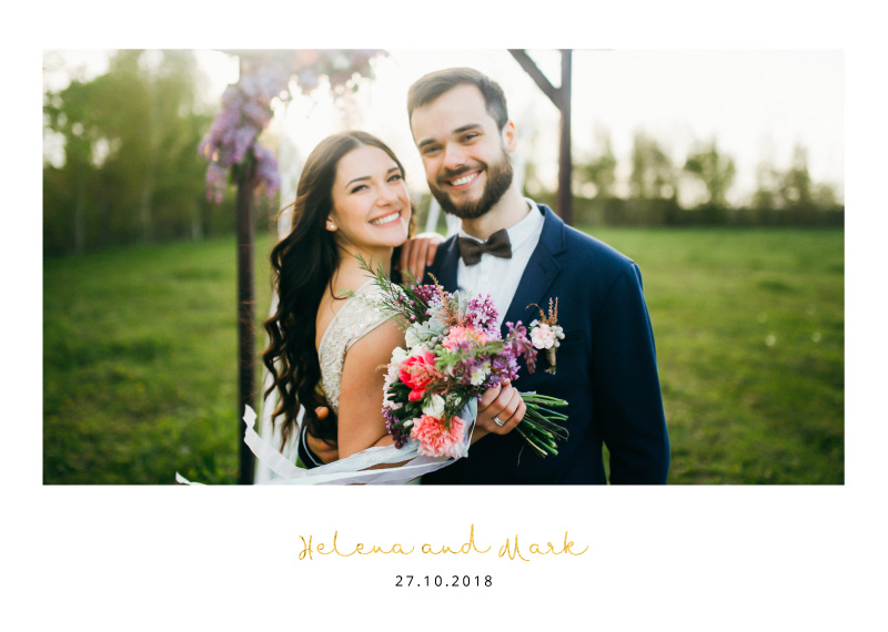 Garden Window Wedding Thank You Cards - Flat Foil design preview