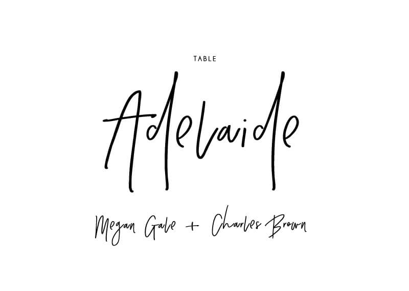 Clair De Lune Table Numbers - Digital Printing design preview
