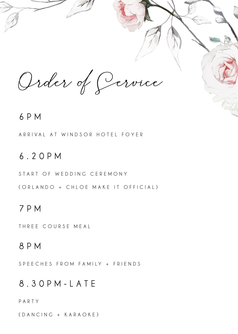 Florescence Wedding Programs - Digital Printing design preview