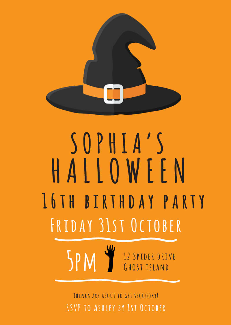 Witches Day Birthday Invitations - Digital Printing design preview