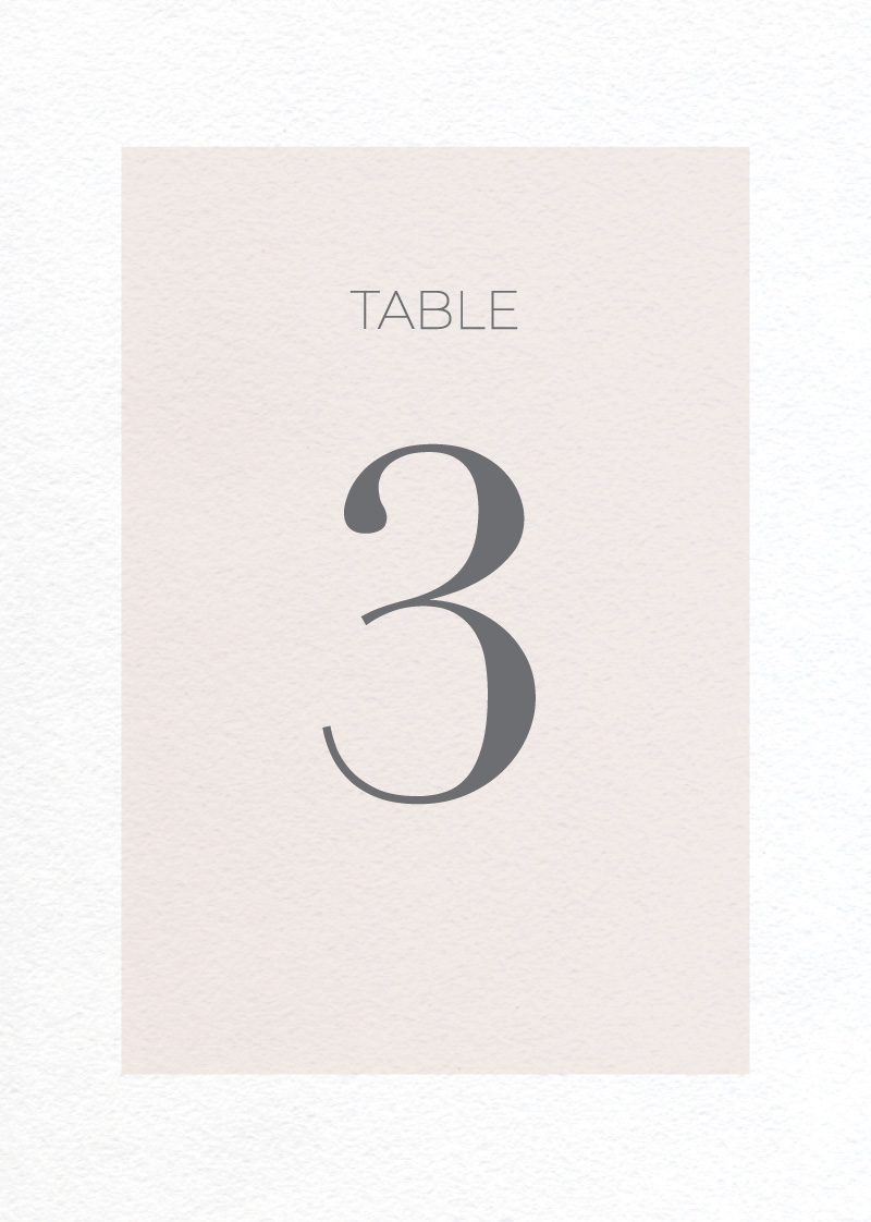 Elegant Type Table Numbers - Digital Printing design preview