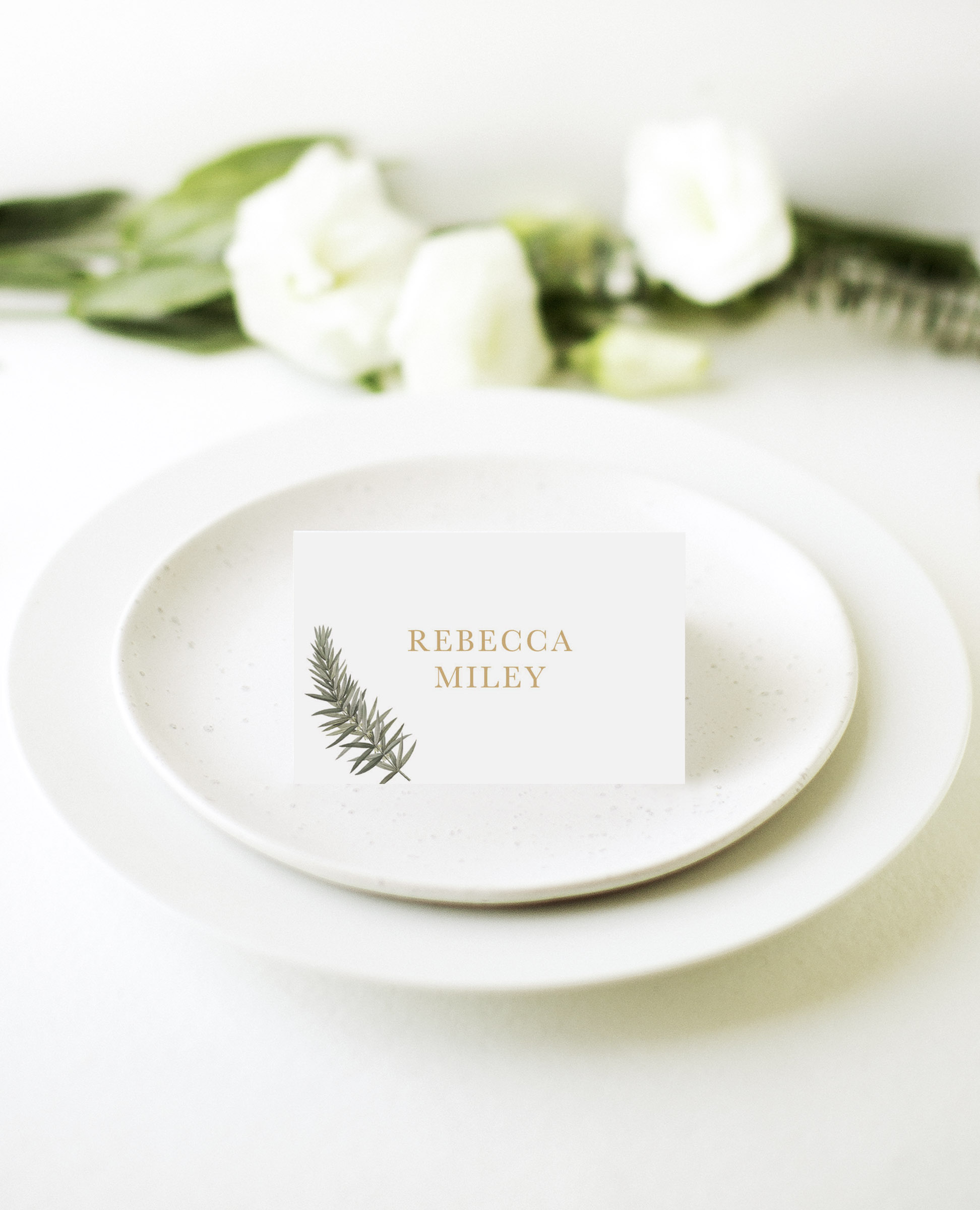 Diamond Branch Wedding Place Cards - Digital Printing design preview