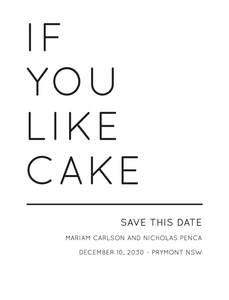 Sweet And Salty Save The Date - Digital Printing design preview