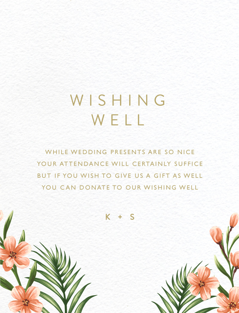 Sweet Tropical Wishing Well - Flat Foil design preview