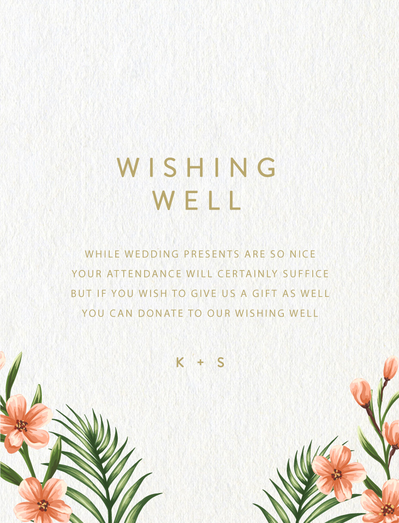 Sweet Tropical Wishing Well - Metallic Prints design preview