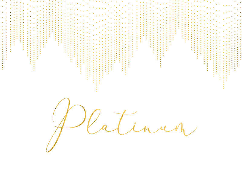 Gold Dust Table Numbers - Flat Foil design preview