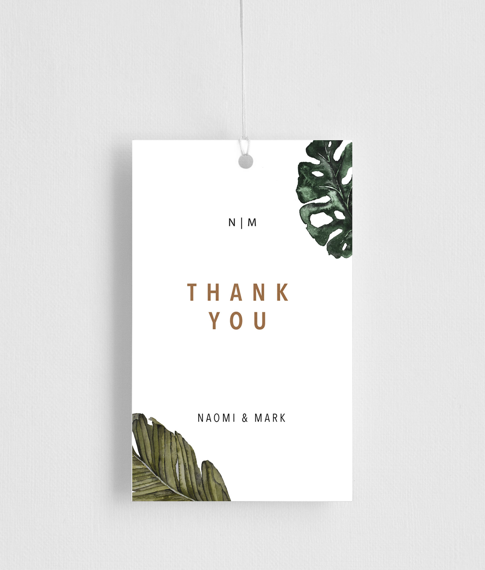 Moody Tropics Gift Tags - Flat Foil design preview