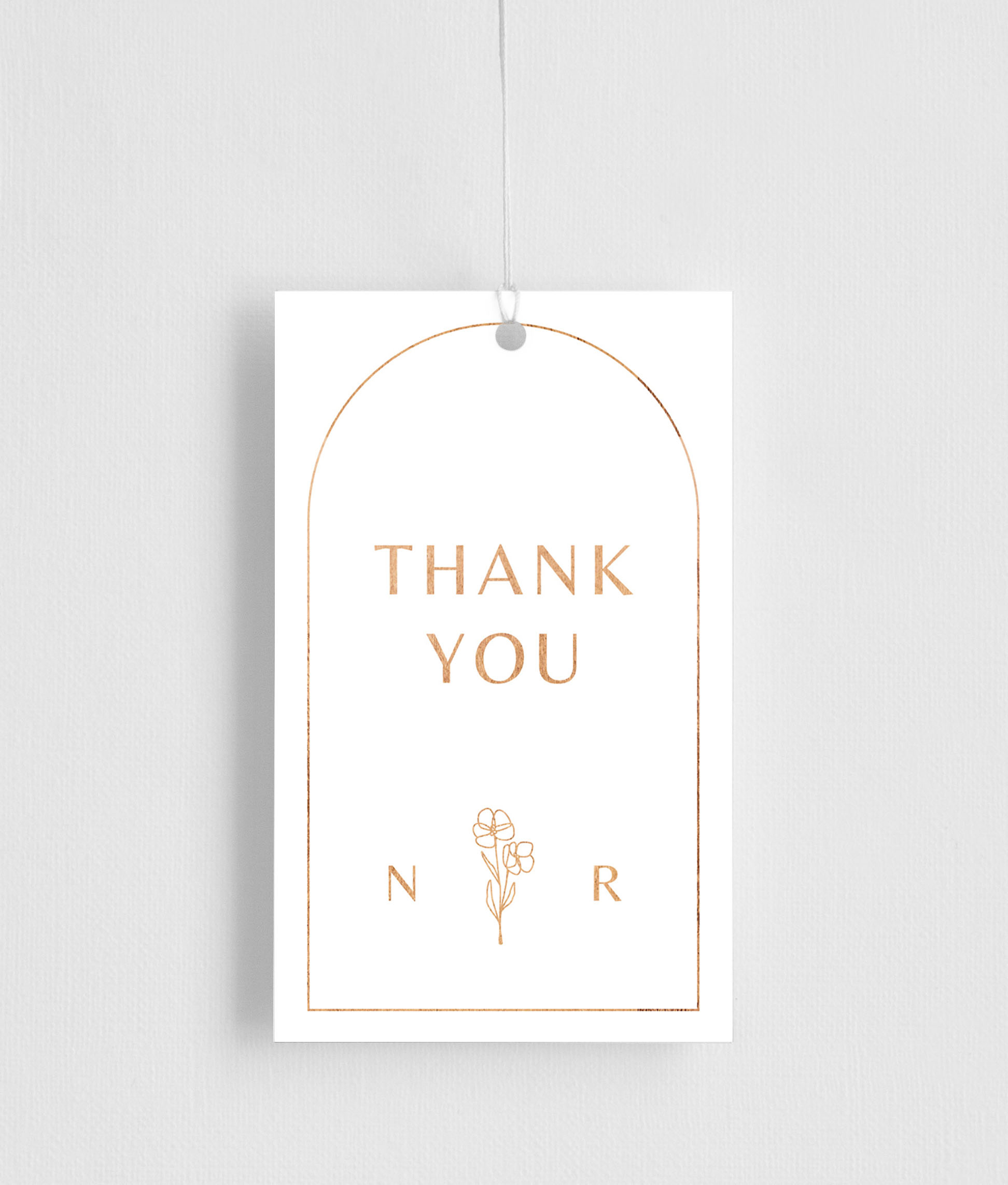 Rose Foil Arch Gift Tags - Flat Foil design preview